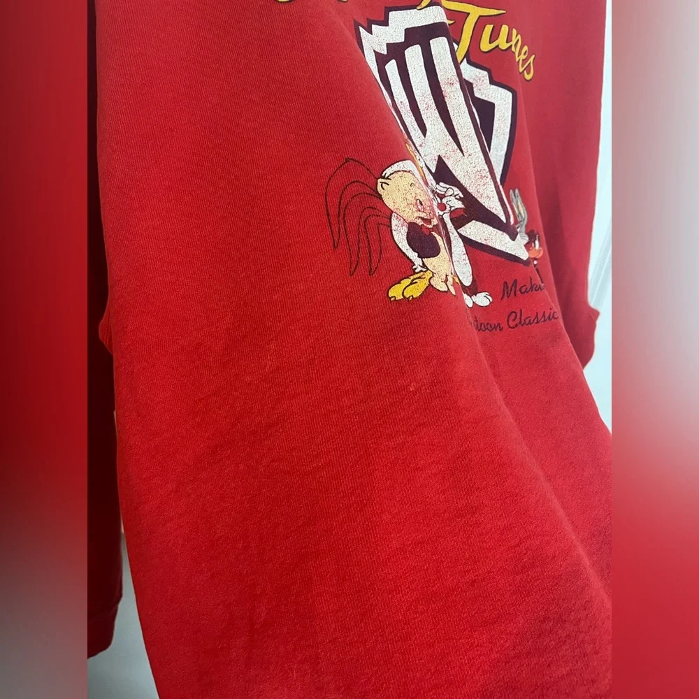 Warner Bros VTG 90s XXL Looney Tunes Crewneck Sweatshirt Bugs Taz Graphic Print